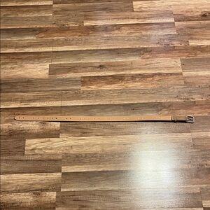 Rag & Bone Tan Leather Belt with Silver Accents